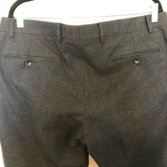 NORDSTROM SIGNATURE Pants Men's Size 36 Waist Blue Subtle Stripes Made In Italy - Picture 7 of 14